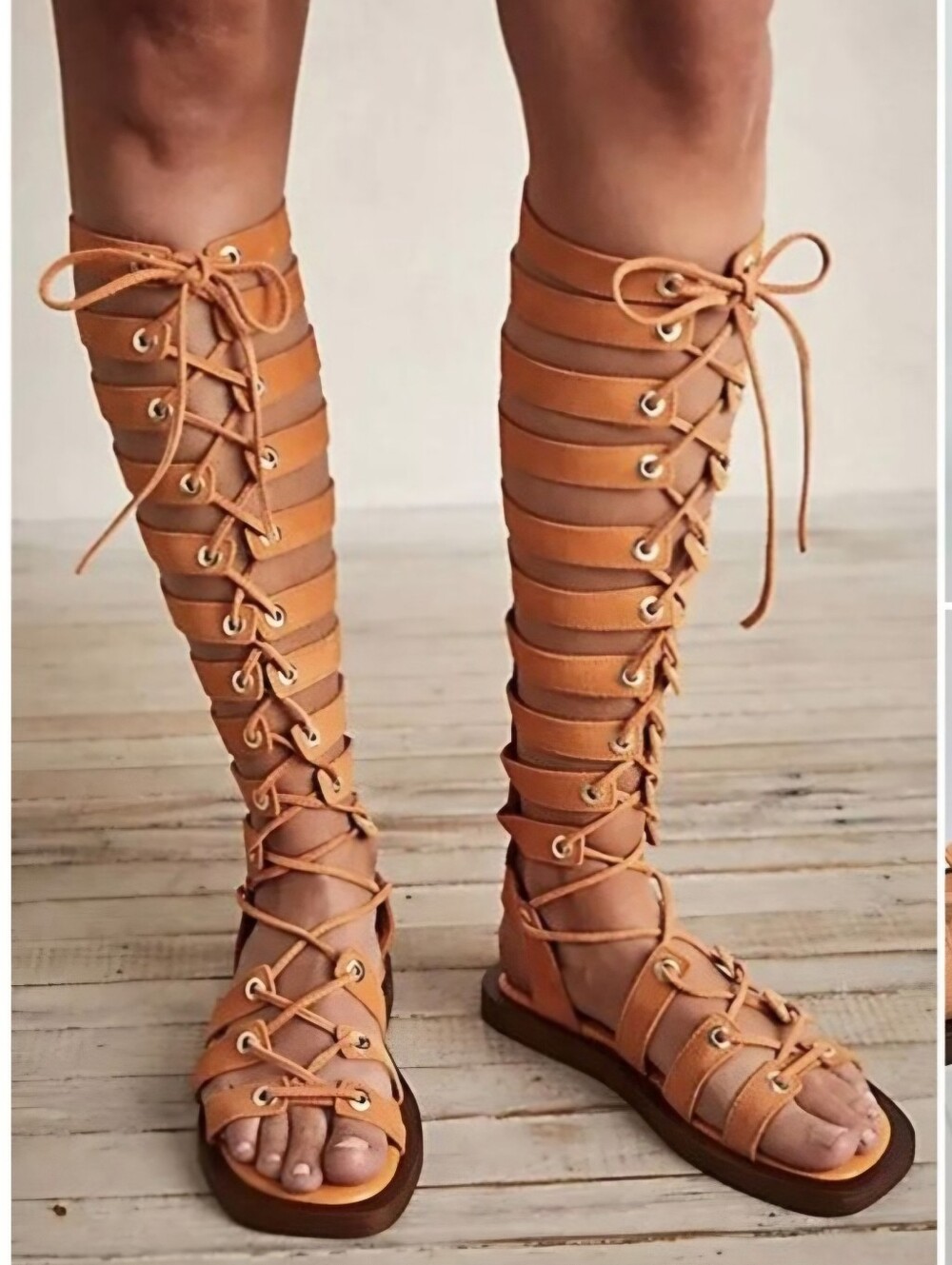 Free People Sun Chaser Gladiator Sandals Lace Up Women's Size US 9.5